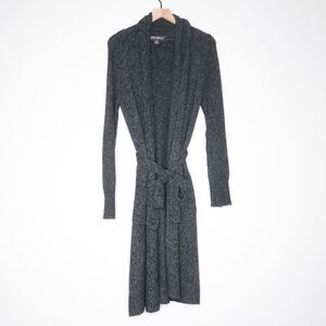 Eddie Bauer Lounge Womens Robe Size Medium Gray Comfy Belted Bathrobe‎